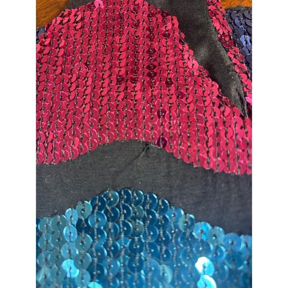 Fredericks of Hollywood Women’s Multicolor Sequin Stripe Dress Mini - Picture 4 of 4